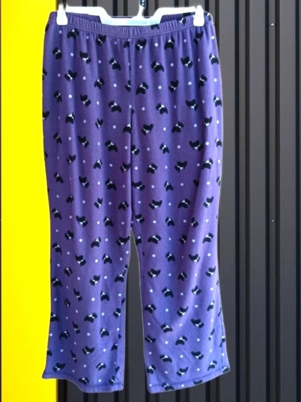 Croft & Barrow Womens Sleep Pajama Fleece Pants Purple Dogs Print Size XXL